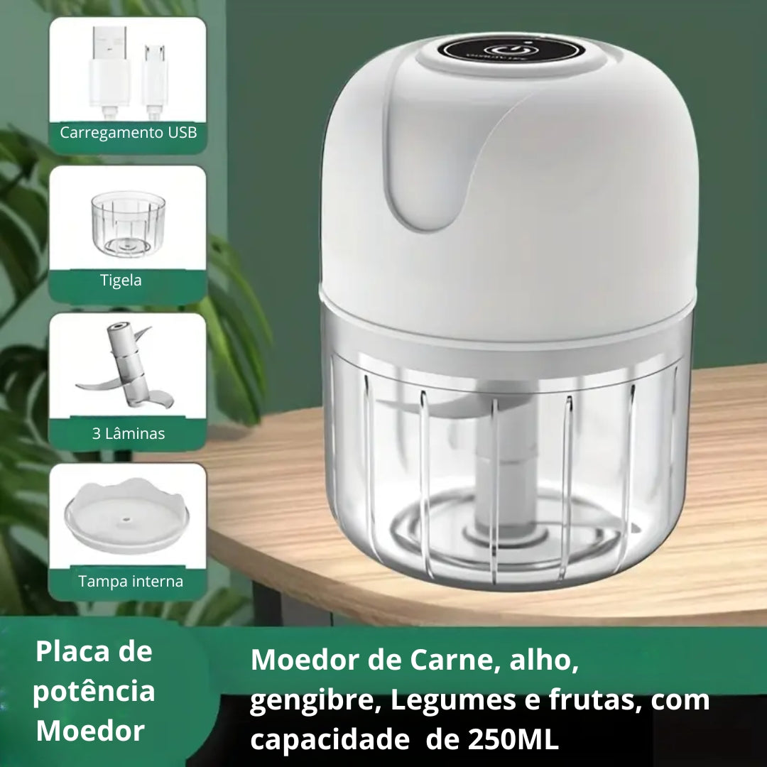 Mini Processador Elétrico Sem Fio De Cebola E Alho, De 250 Ml, Para Uso Doméstico