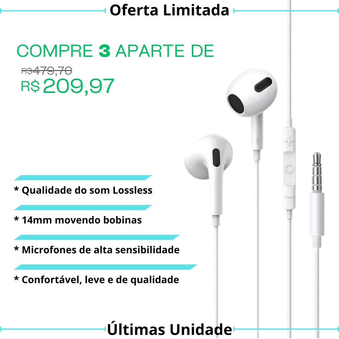 Fone Baseus-H17 com microfone, com fio controlado, fone de intra-auricular, monitor de ouvido