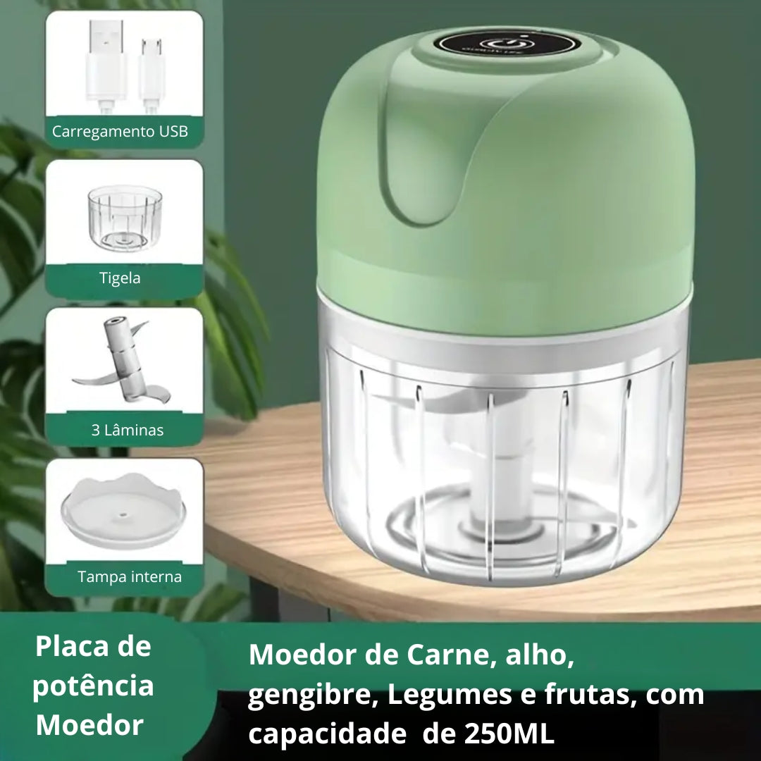 Mini Processador Elétrico Sem Fio De Cebola E Alho, De 250 Ml, Para Uso Doméstico